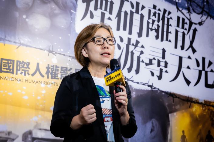 文化部政務次長王時思希望邀請更多人來看影展，用看電影來啟發、流傳、散布給更多人權的故事。