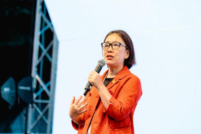 文化奧運臺灣館活動最後一日，文化部次長王時思致詞時感謝大家陪伴臺灣共同創造一場充滿驚喜、汗水、淚水、歡樂、友誼、感激、驕傲及感動的旅程。