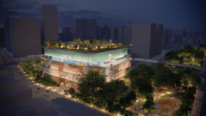 張瑪龍陳玉霖聯合建築師事務所與日本伊東豊雄建築設計事務所繪製國家兒童未來館3D模擬圖