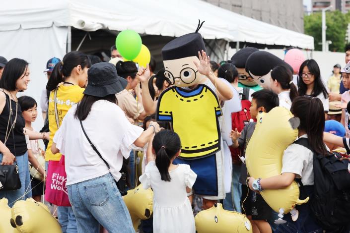 臺灣原創IP角色「阿甯咕」深受大小朋友喜愛。