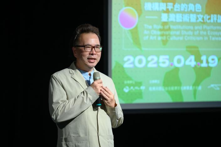 文化部文化交流司長紀東陽表示，此次與ArtsEquator合作，展現與東南亞進行人才交流及深化文化連結的願景，並期待拓展更多國際對話空間。（C-LAB提供）
