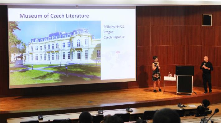 Zdeněk Freisleben, the Director of the Museum of Czech Literature, delivered a lecture in NTML.