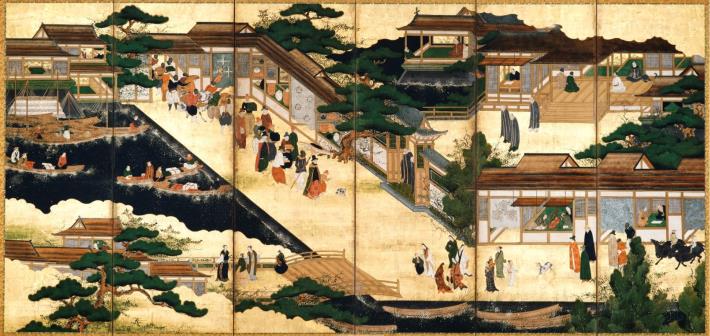 An ancient screen from the National Museum of Japanese History_02