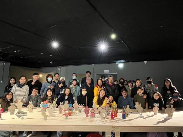 Participants of a creative workshop at the C-LAB take a group photo