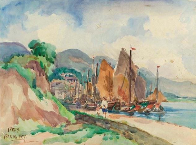 Sailboats at the Seashore (1936)