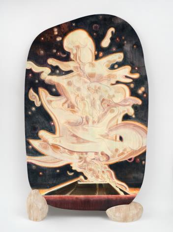 塵冠（聖海倫火山）_2就地取材於黑曜岩描繪華盛頓州火山景觀（OCMA提供、藝術家蘇予昕著作）