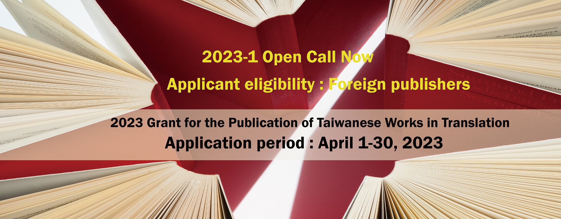 2023 Grant for the Publication of Taiwanese Works in Translation Open Call Now