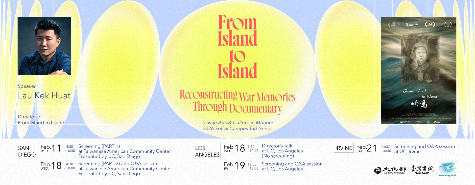 Taiwan Arts & Culture Talk Series Launches with Golden Horse Winner Director Lau Kek-Huat 