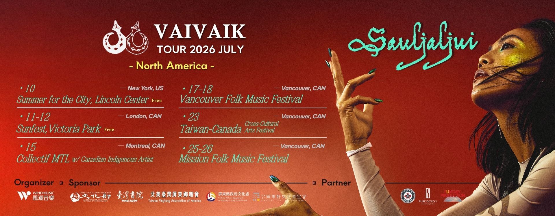 Golden Melody Winner Sauljaljui Brings Taiwan’s Indigenous Music to Greater Vancouver