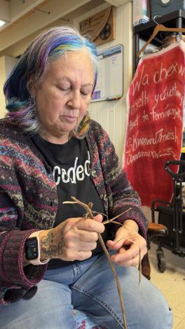 4- Mali and Sandy were exchanging ethnobotanical knowledge with Squamish artist T'uy't'tanat Cease Wyss