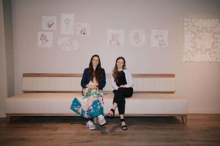 4-Alexandra Carter & Heather Beardsley with their collaborative creations (Provided by LOUISA Coffee USA)