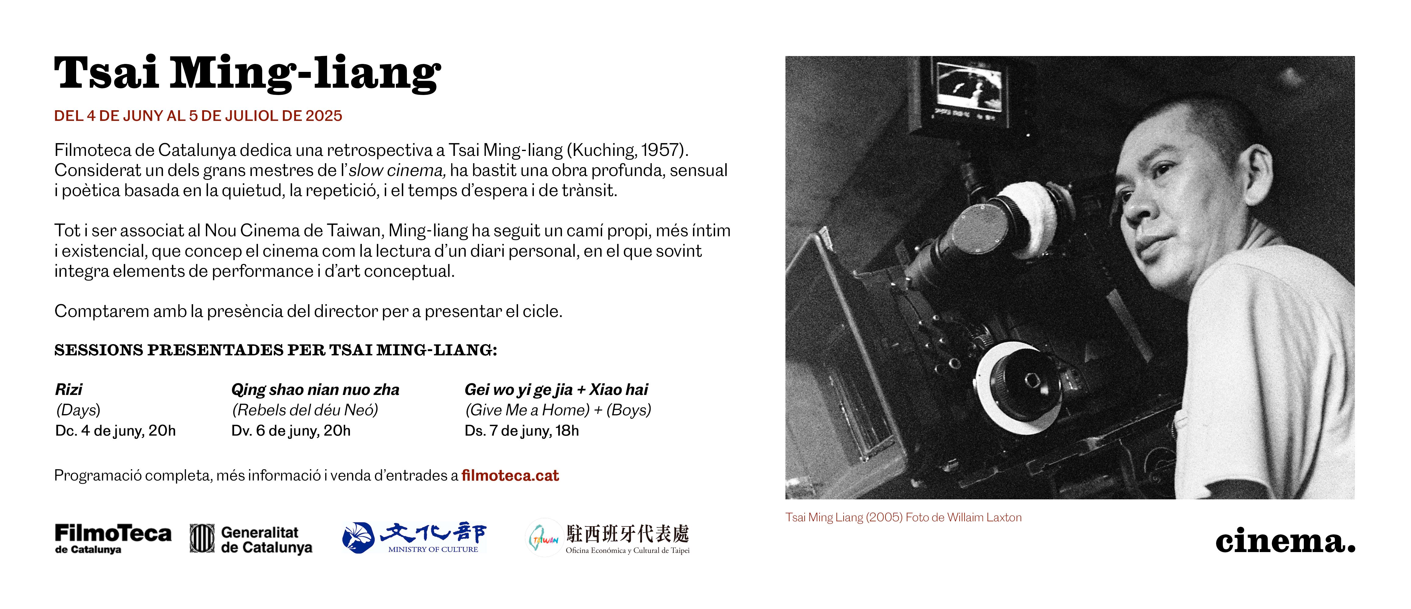 La Filmoteca de Catalunya presenta una retrospectiva imprescindible del director Tsai Ming-liang 