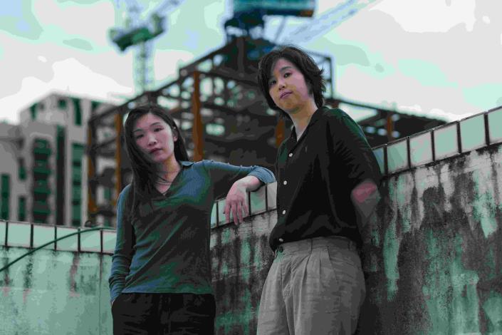Taiwanese filmmaking duo Wang Ping-Wen(right) and Peng Tzu-Hui (left)。(photo by Crystal Pan, photo courtesy of Being Film and Art Co., Ltd.)