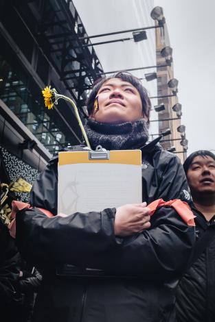 Enbion Micah Aan, Sunflower in New York, Sunflower Movement Solidarity Rally in Times Square, 2014