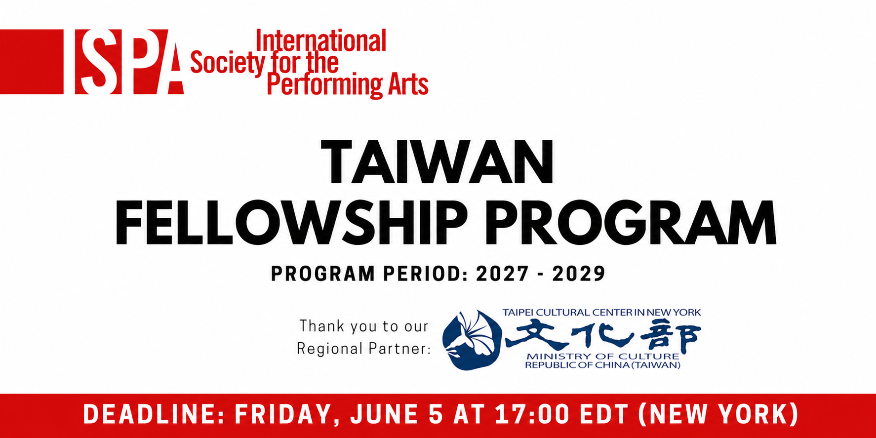 2027-2029 ISPA Taiwan Fellowship Application opens for Taiwan’s arts professionals