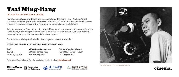 Pameran Film Retrospektif Tsai Ming-liang Hadir di Filmoteca de Catalunya Spanyol 