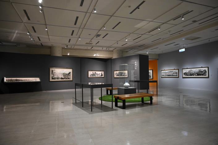 「大道無門—江明賢藝術歷程」以五大主題呈現藝術家百餘幅水墨畫作，及數幅實驗性書法。