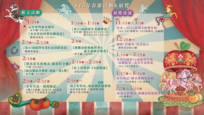 115年國美館春節活動及展覽