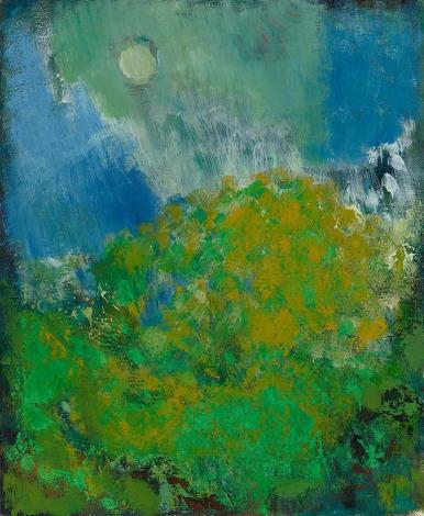 金潤作 月 1982 油畫 60.6x50cm 順天美術館捐贈 國立臺灣美術館代管