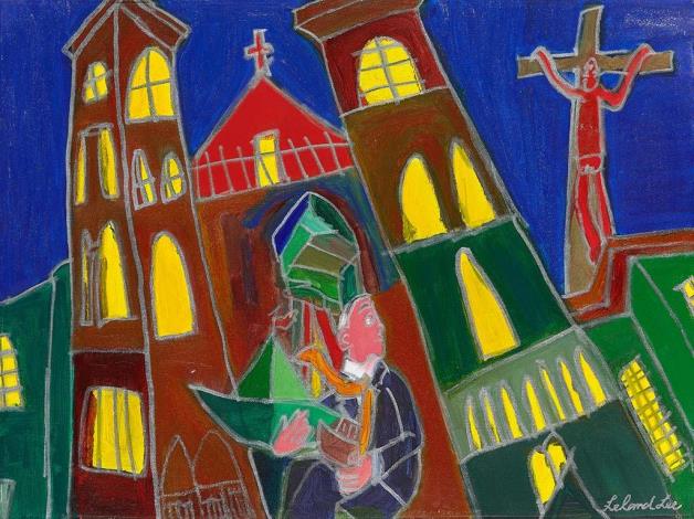 李柏毅 Where is Jesas 年代待考 複合媒材 43.2x58.2x2cm 順天美術館捐贈 國立台灣美術館代管