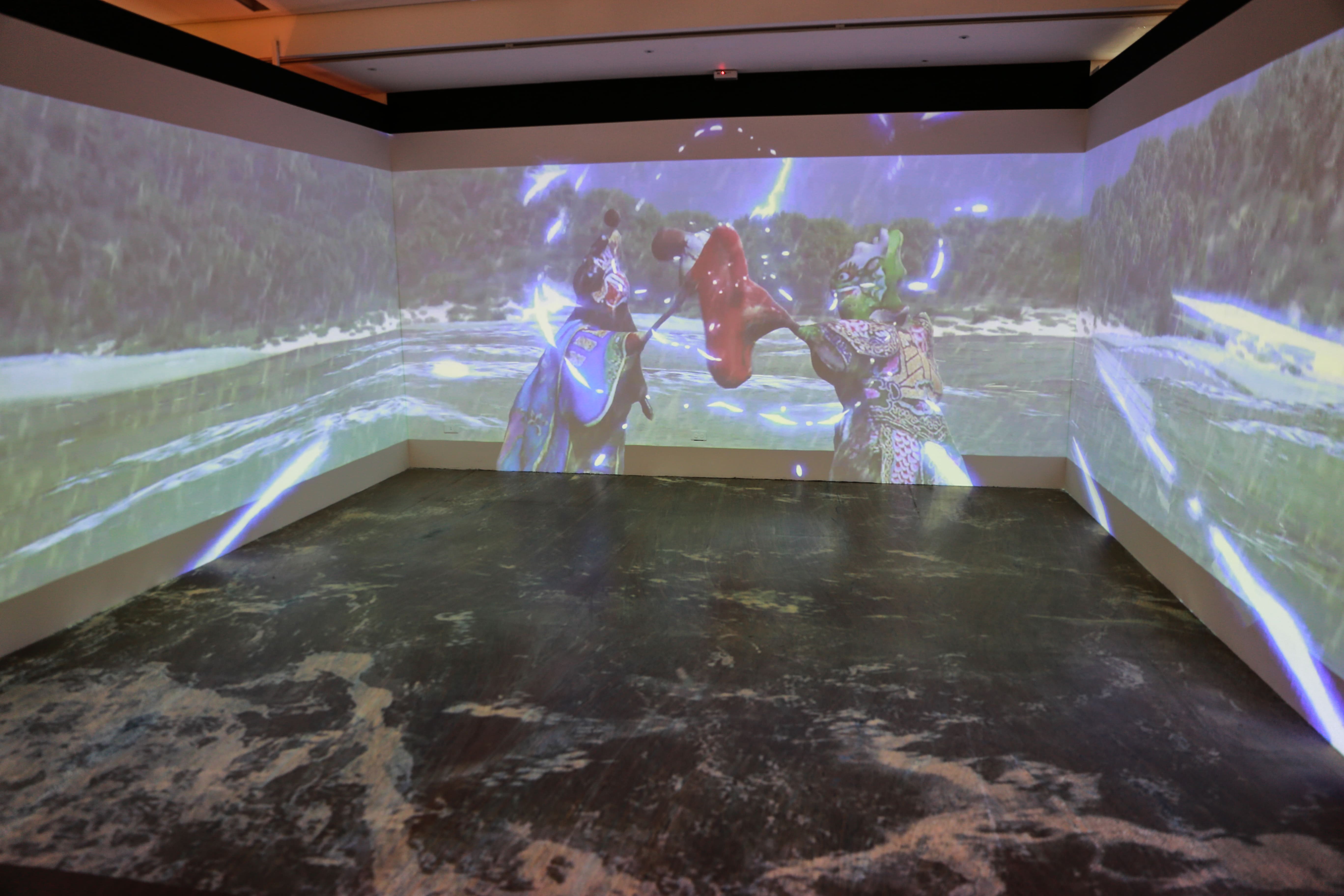 展場一隅｜好戲在臺 布袋戲彩樓數位多媒體展