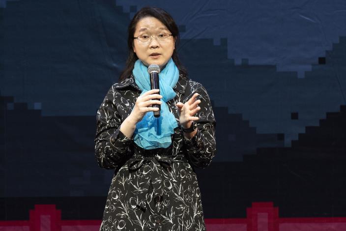 「民間戲曲劇藝提升計畫」主持人林幸慧副教授，分享為每位培訓人員量身打造的培訓師資與課程，並肯定他們的成長。