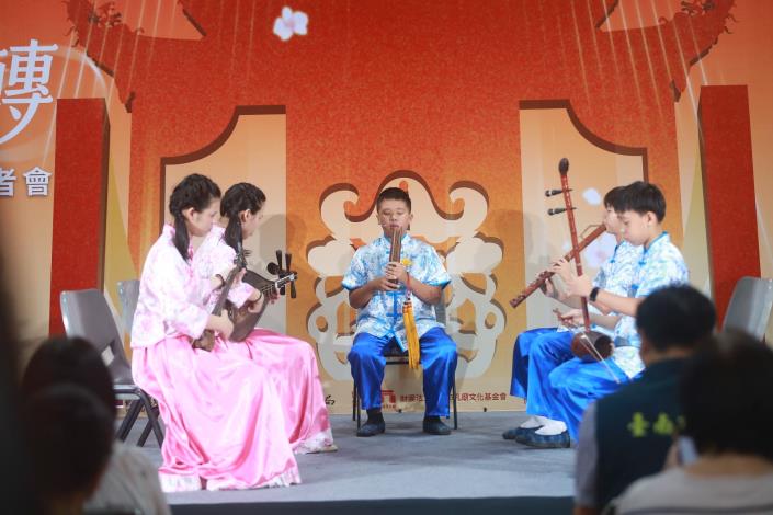 115年度南管藝術交流匯演今（13）日舉辦宣告記者會，開場表演由喜樹國小喜聲社演出-1