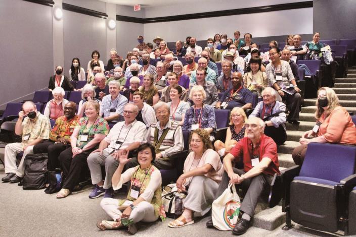 參加2022年美加聖詩學會學術講座。（駱維道提供）