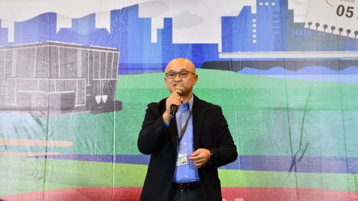 國家科學暨技術委員會南部科學園區管理局官嘉明主任秘書為特展開幕致詞