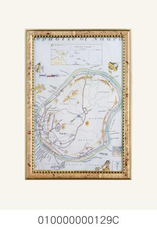 印刷品“Republic of Nauru”（手繪風諾魯地圖）