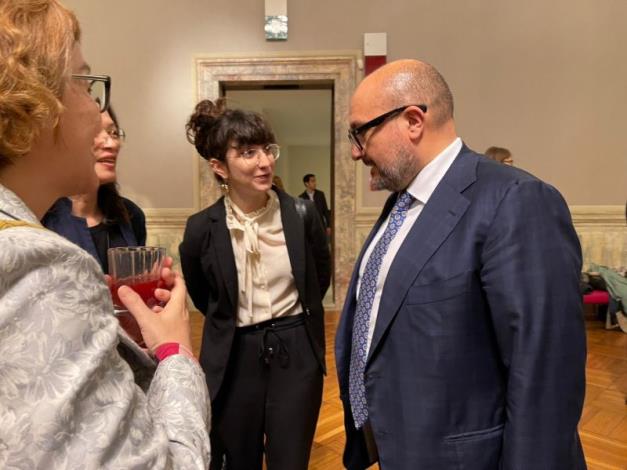 Deputy Minister Wang (left 1) met with Italian Minister of Culture Gennaro Sangiuliano (right 1)