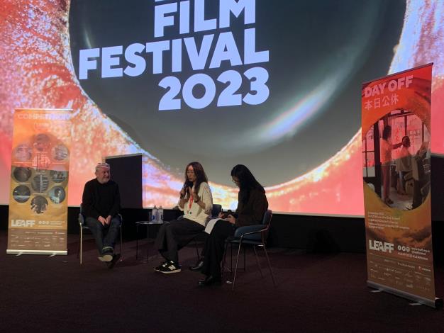 Director Fu Tien-yu (middle) at a post-screening discussion