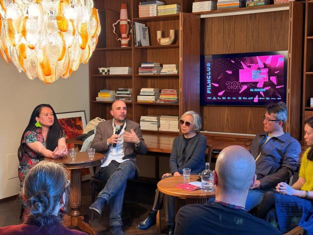 Taiwanese directors and producers attend a talk at the festival