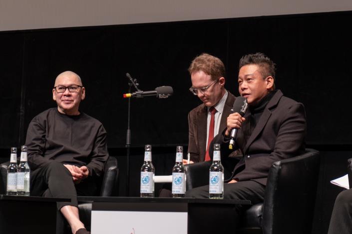 Tsai Ming-liang (left) and Lee Kang-sheng (right) attended the post-screening talk at the Berlin International Film Festival