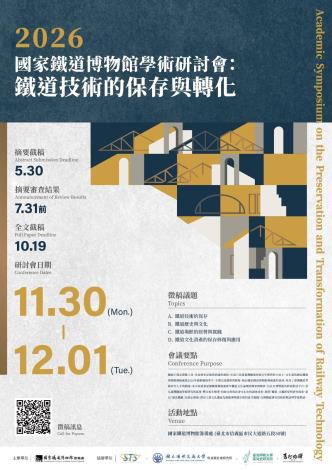 2026國家鐵道博物館學術研討會：鐵道技術的保存與轉化