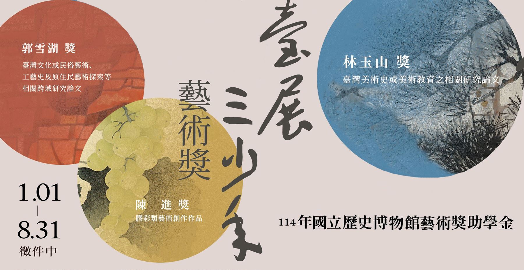 114年國立歷史博物館獎助學金徵件