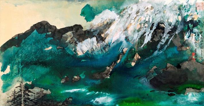 張大千作品《伊吾閭瑞雪圖》於史博館「藏珍—清翫雅集卅周年慶收藏展」呈現