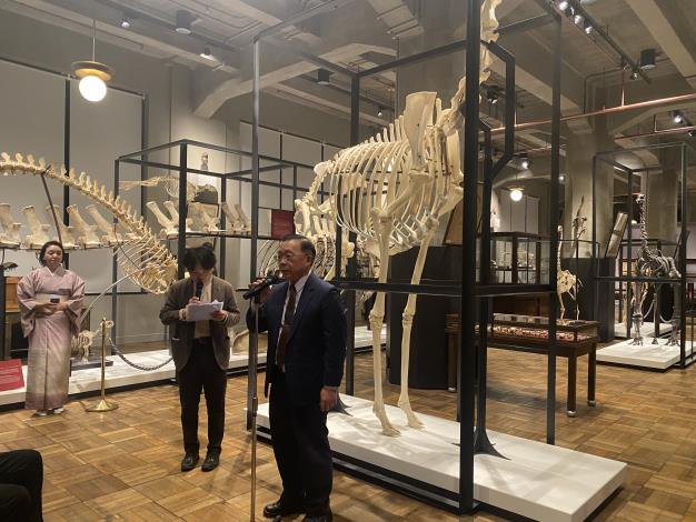 國立歷史博物館館長洪世佑於「臺灣蘭花百姿—東京展」貴賓預展中致詞