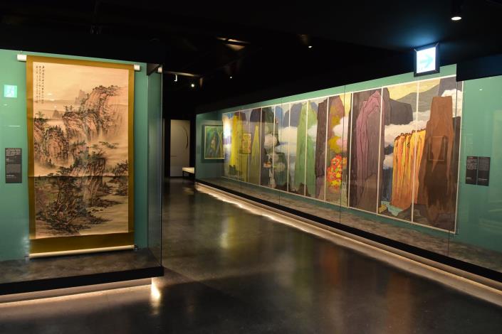 史博館「在這裡，與大家相遇」常設展的馬白水專區展出部分《太魯閣之美》，為總寬1656公分的巨幅之作。