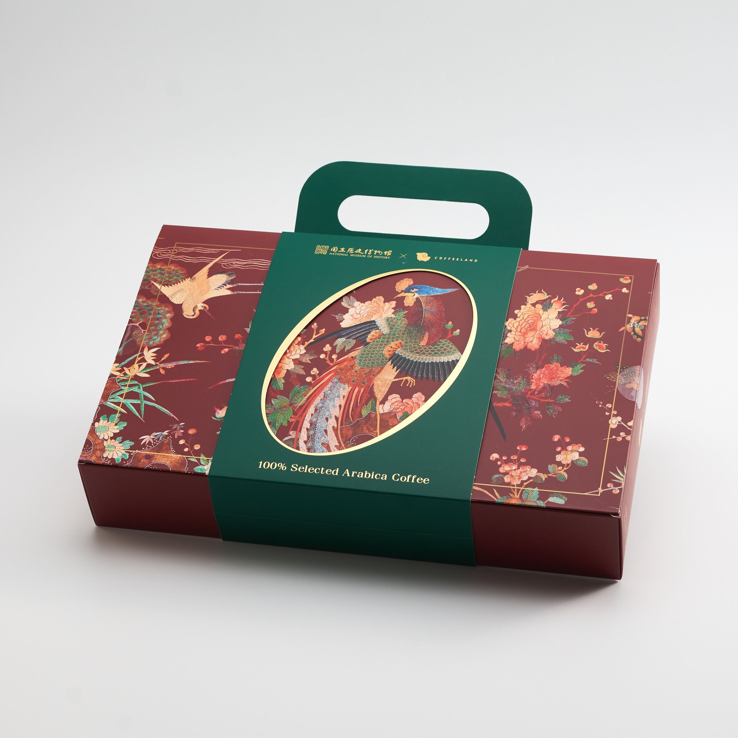 花鳥刺繡精品咖啡禮盒