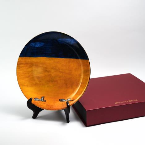 臺華窯_繪畫(二)12吋金邊轉寫盤_圖二