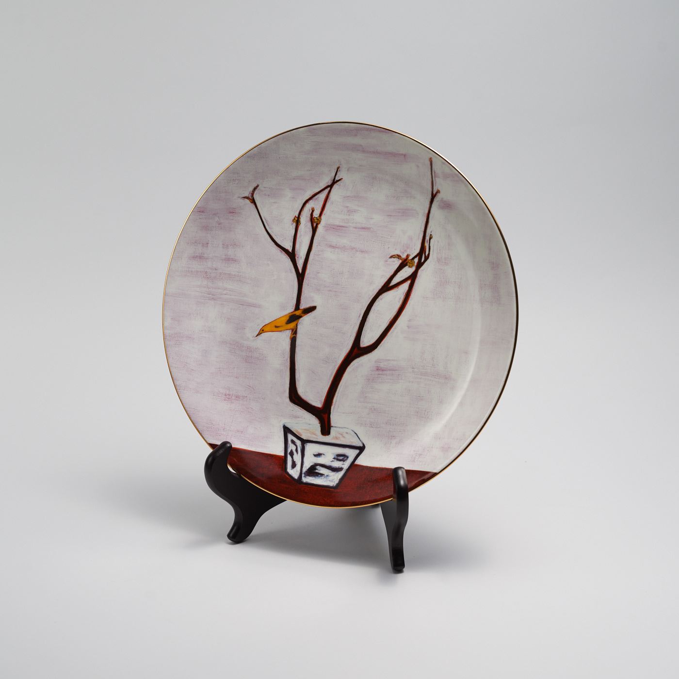 臺華窯_花鳥-轉寫盤_圖一