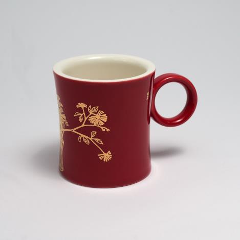臺華窯_瓶花-橘紅釉馬克杯_圖三