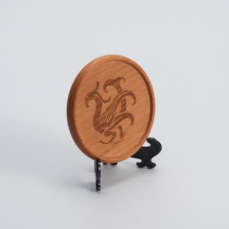 木質杯墊 - 朱雀1