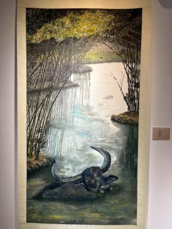 陳麗桂作品「牛浴」