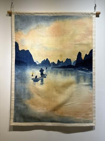 劉碧雲作品《天際輝映，扁舟飄》