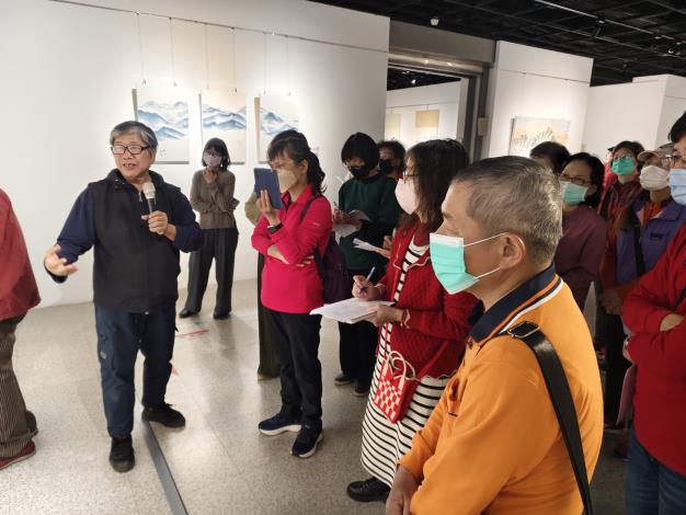 墨雲域境-墨雲畫會聯展-志工導訓現場 (12)