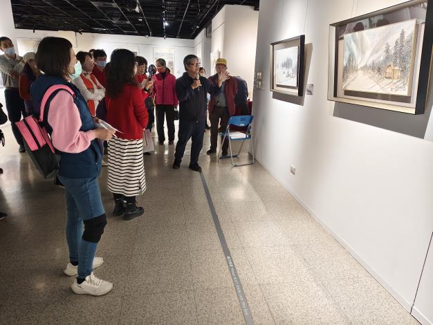 墨雲域境-墨雲畫會聯展-志工導訓現場 (3)