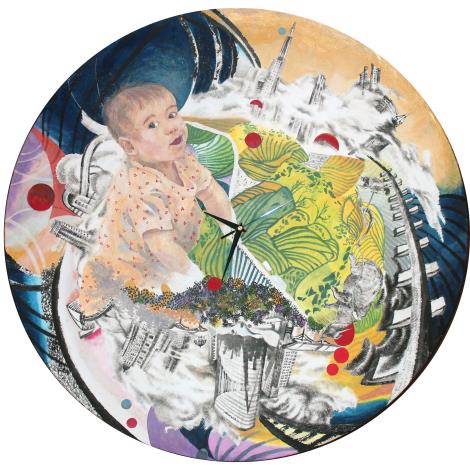 劉蔚霖《馬不停蹄》2024,墨彩、指針