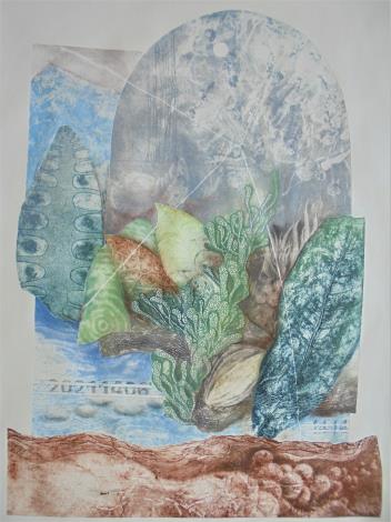 高春英 今日世界Today's world 砂紙凹版95x64cm 2022